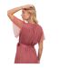 Womens/ladies Wrap Fitted Flutter Bridesmaid Maxi Dress Rose Anaya With Love-4