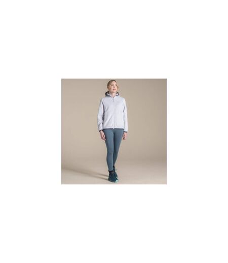 Womens/ladies Telesto Hooded Fleece Jacket Lunar Grey Craghoppers
