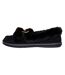 Womens/ladies Cosy Campf Moccasin Flat Slippers Black Skechers-2