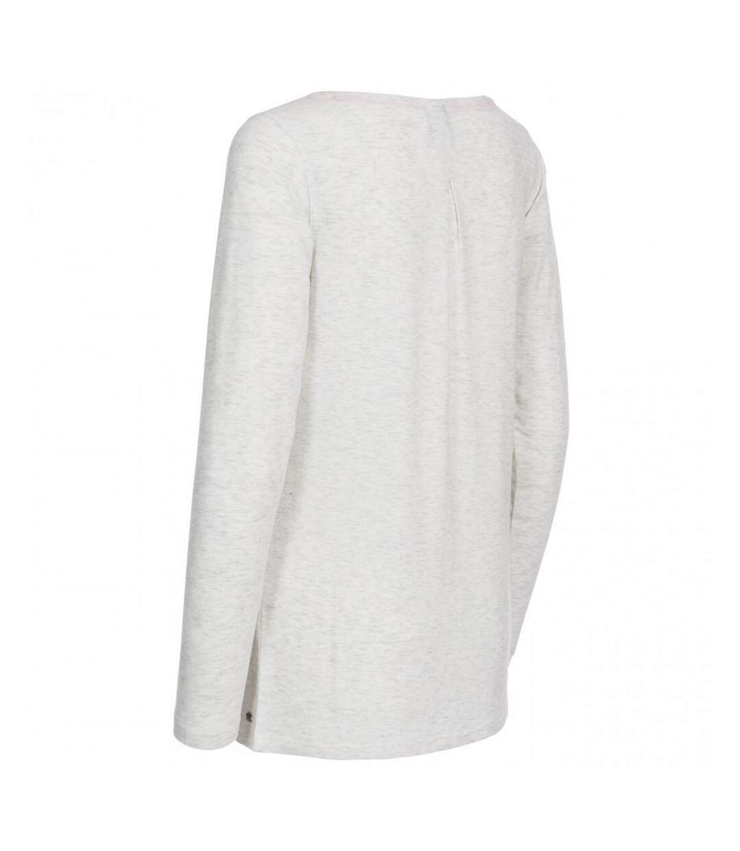 Haut Manches Longues Daintree Femme Blanc Chiné Trespass-3