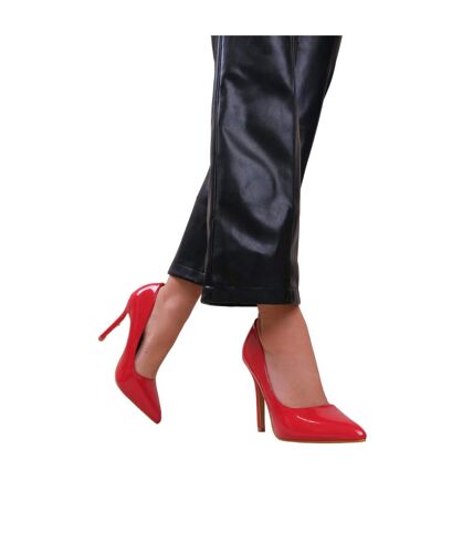 Womens/ladies kyra high heel pumps red Where´s That From