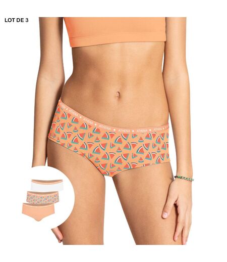 Lot de 3 boxers fille Ecopack Girl Mode Athena Fille