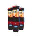 3 Pack Men's Thermal Striped Ski Socks | Extra Long Winter Socks-2