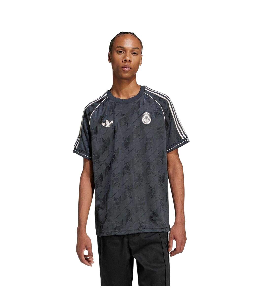 Maillot De Foot Motif/style Real Madrid Cf Lifestyle Homme Gris Foncé Adidas-4