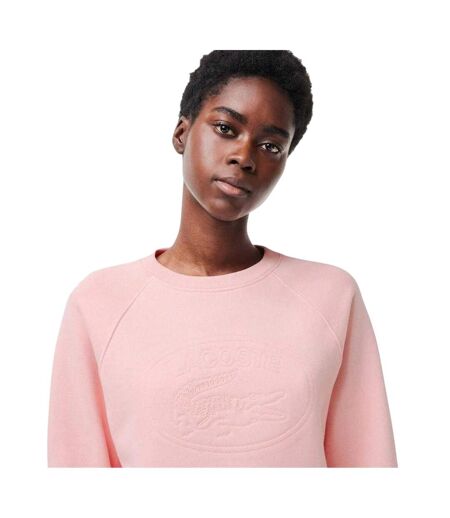 Sweat Motif/style Logo Brodé Femme Rose Lacoste
