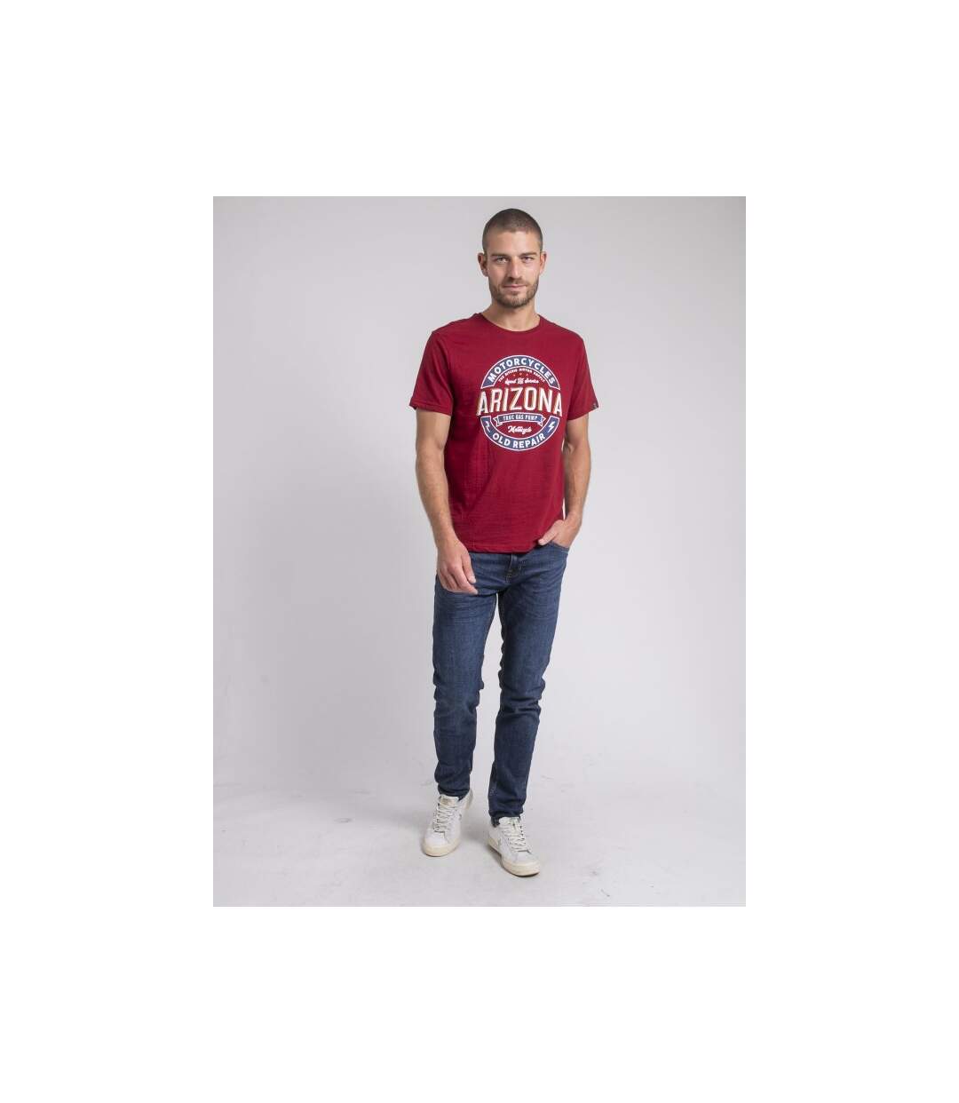 T-shirt col rond pur coton JABUSTIN