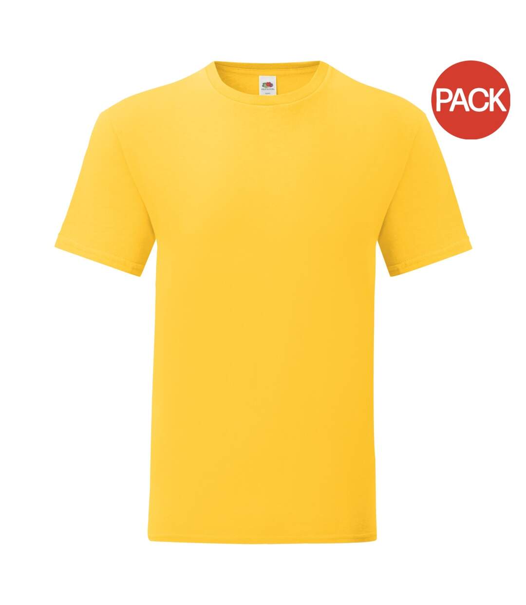 Fruit Of The Loom Mens Iconic T-Shirt (Pack of 5) (Sunflower Yellow)