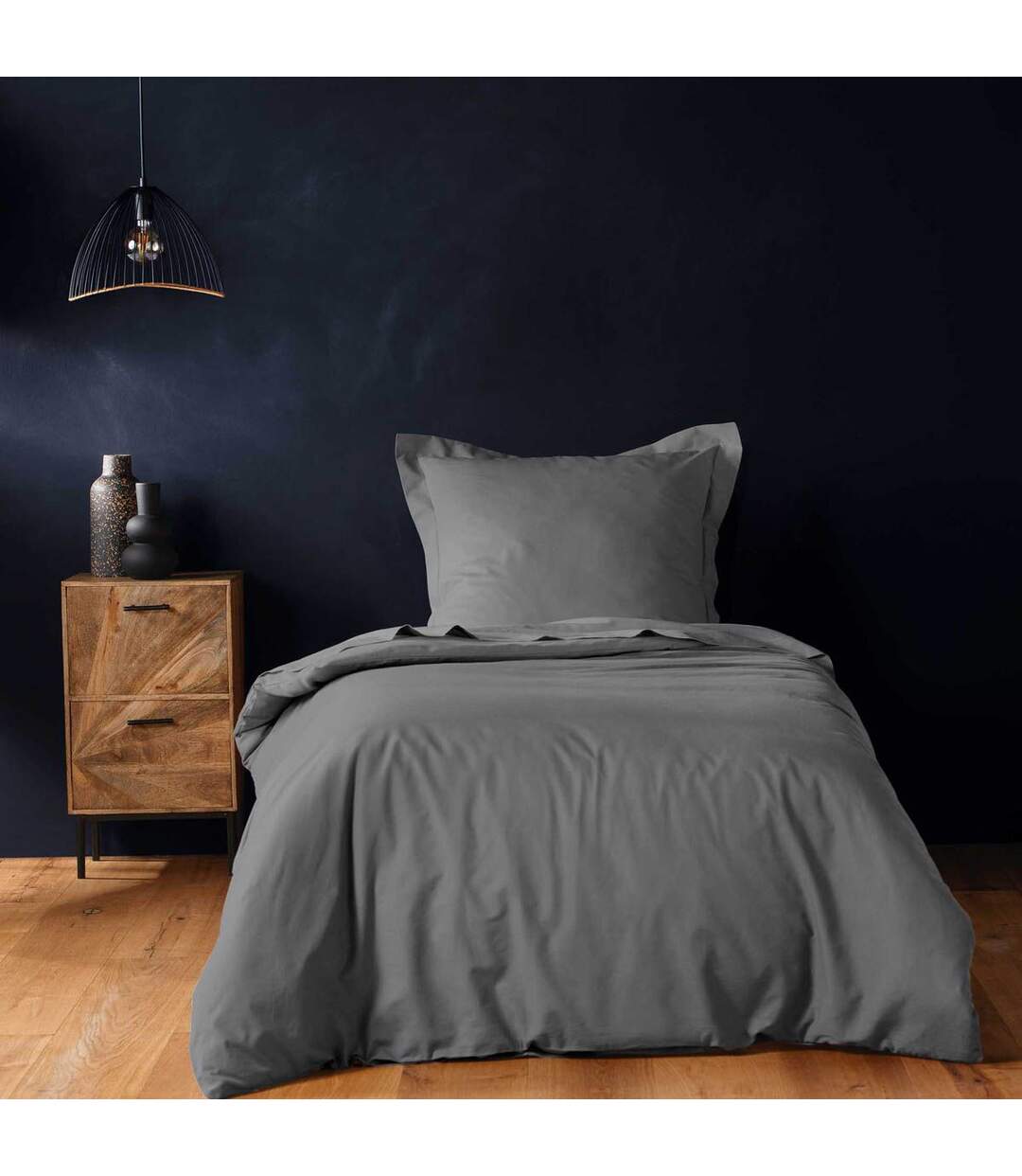 Housse de Couette Lina 140x200cm Anthracite-1