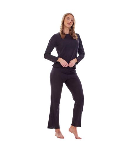 Ensemble De Pyjama Long Femme Noir Keanu