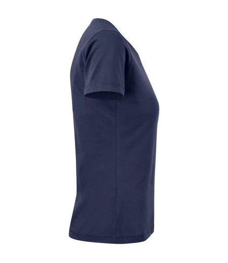Womens/ladies Manzanita Round Neck Fitted T-shirt Dark Navy Cutter & Buck