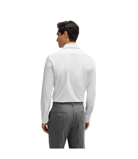 Chemise Manches Longues Motif/style Oxford Joe Homme Blanc Boss