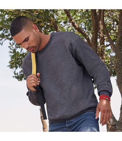 Mens Classic 80/20 Heather Set-in Sweatshirt Dark Heather Grey Fruit Of The Loom