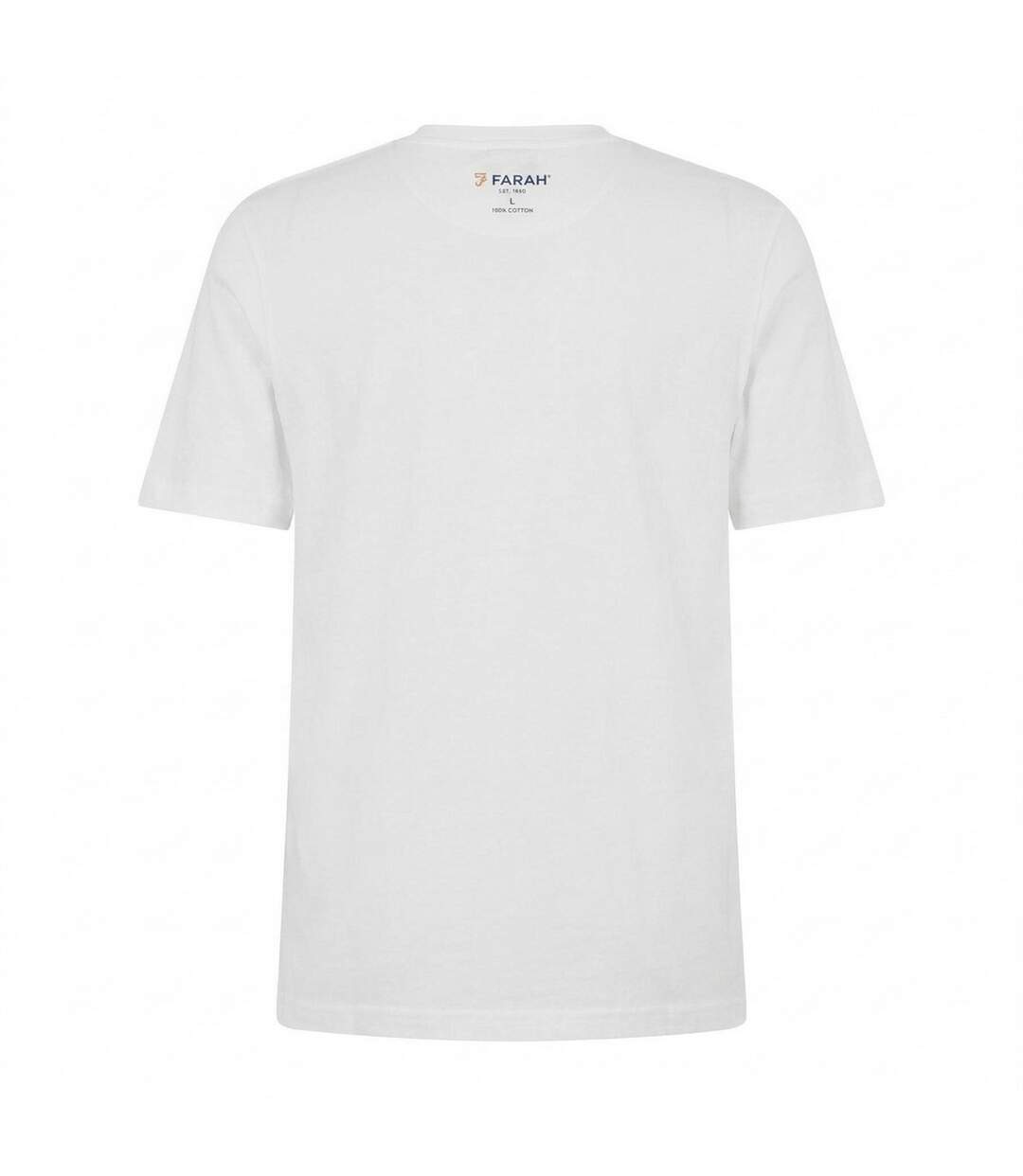 Mens Rayners Graphic T-shirt White Farah-2