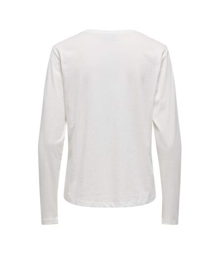 T-Shirt manches longues blanc femme jdy rex