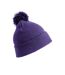 Womens/ladies Winter Essentials Pom Pom Beanie Bonnet À Pompon Violet Result-2