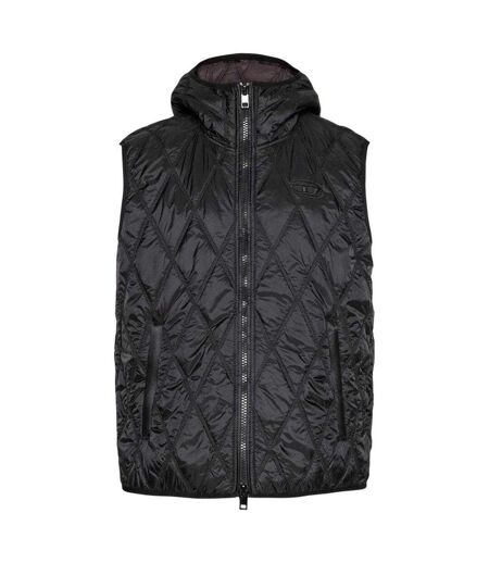 Doudoune Sans Manches Motif Logo Homme Noir Diesel
