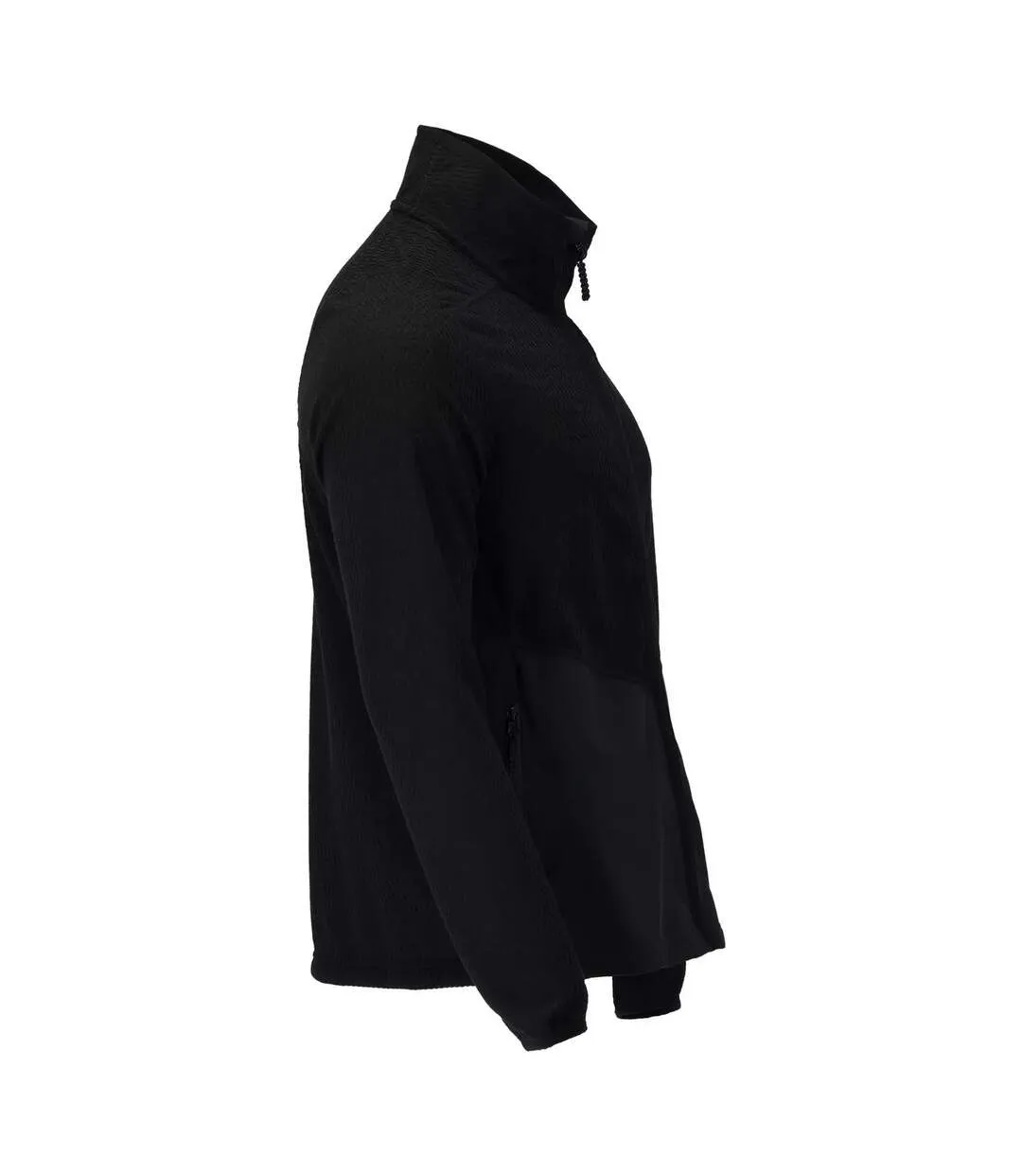 Mens Customised Patterned Fleece Jacket Black Mascot-4
