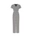 Combinaison Motif/style Petites Fleurs Femme Noir Yumi-2