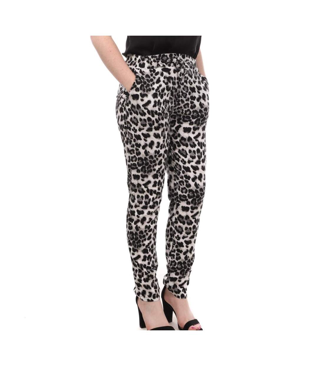 Pantalon Noir Léopard Femme Vero Moda Easy - S-1