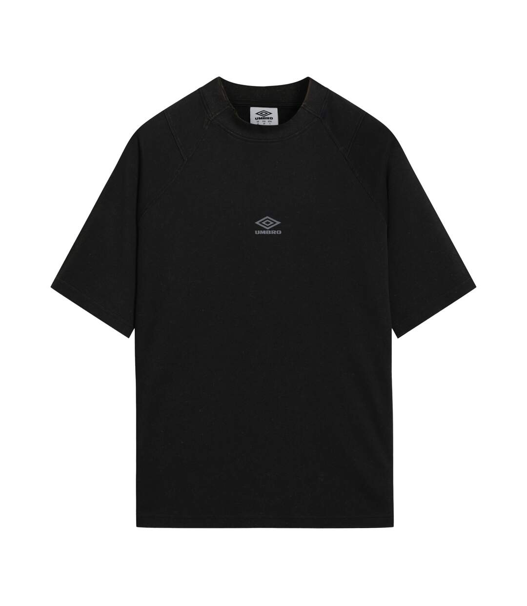 Mens washed crew neck boxy t-shirt black Umbro-1