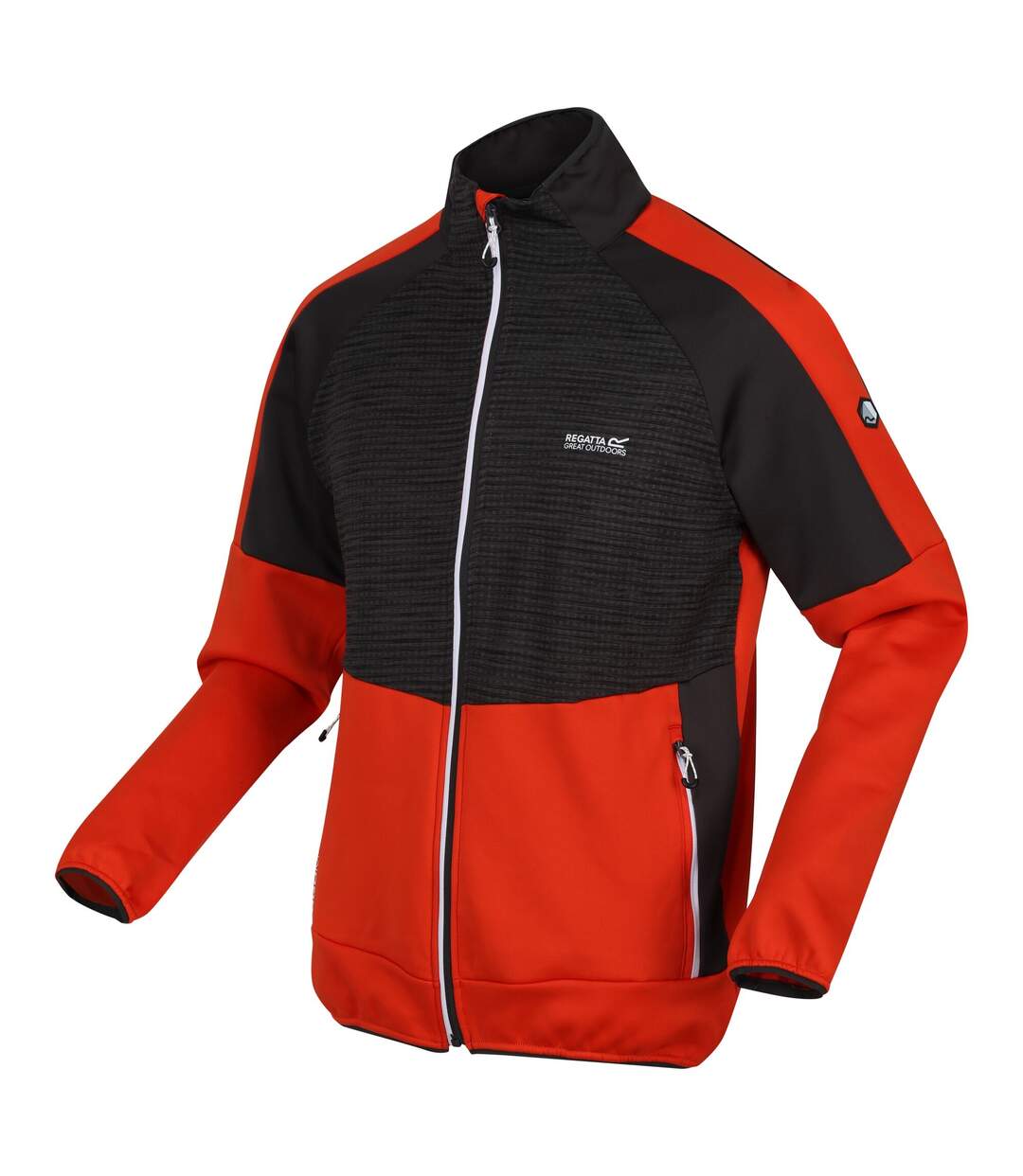 Veste softshell yare homme rouge orangé / cendre Regatta-3