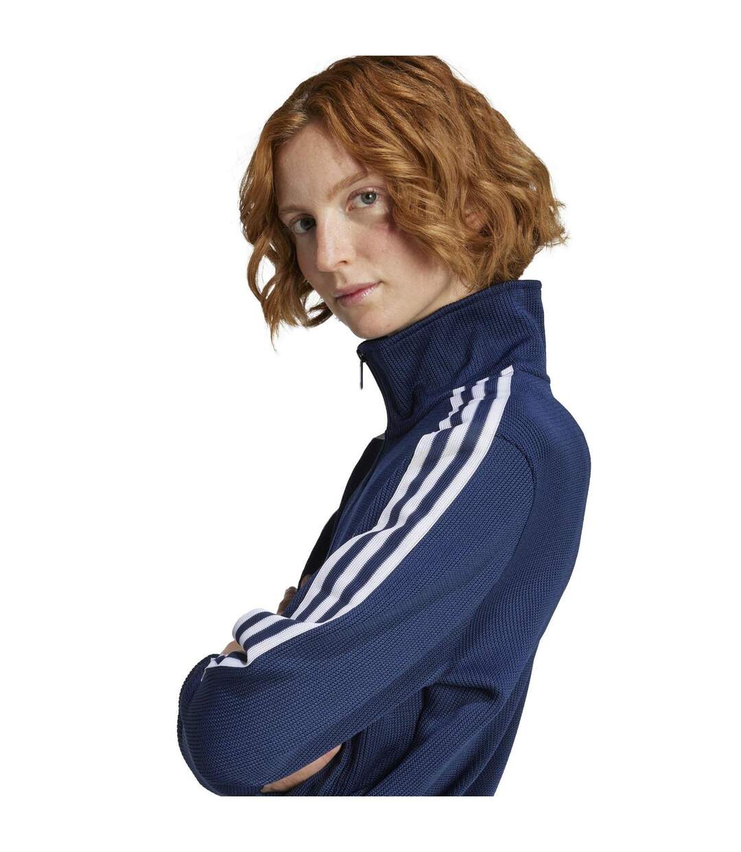 Haut De Survêtement Motif/style 3 Rayures Firebird Femme Bleu Indigo Sombre Adidas-4