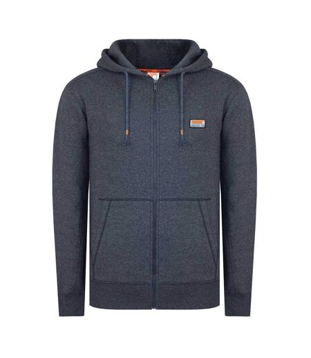 Mens Signature Cotton Full Zip Hoodie Dark Charcoal Marl SoulCal