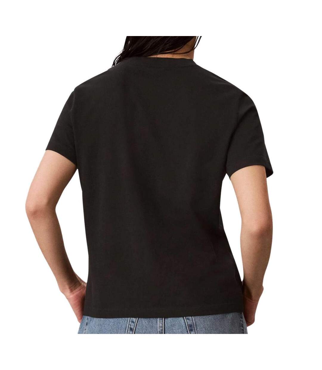 T-Shirt noir femme calvin klein jeans classics-2