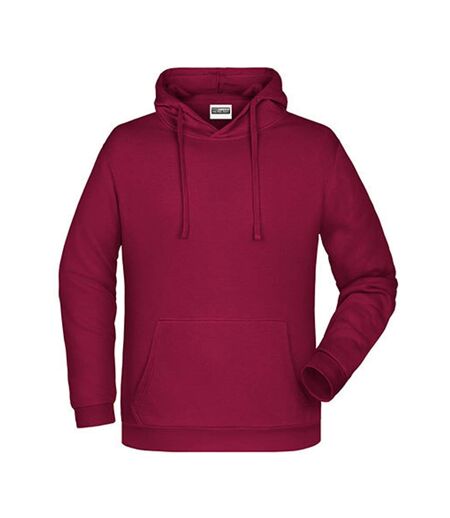 Sweat À Capuche Promo Homme Bordeaux James And Nicholson