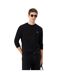 Mens Crocodile Print Cotton Regular Long-sleeved T-shirt Black Lacoste-1