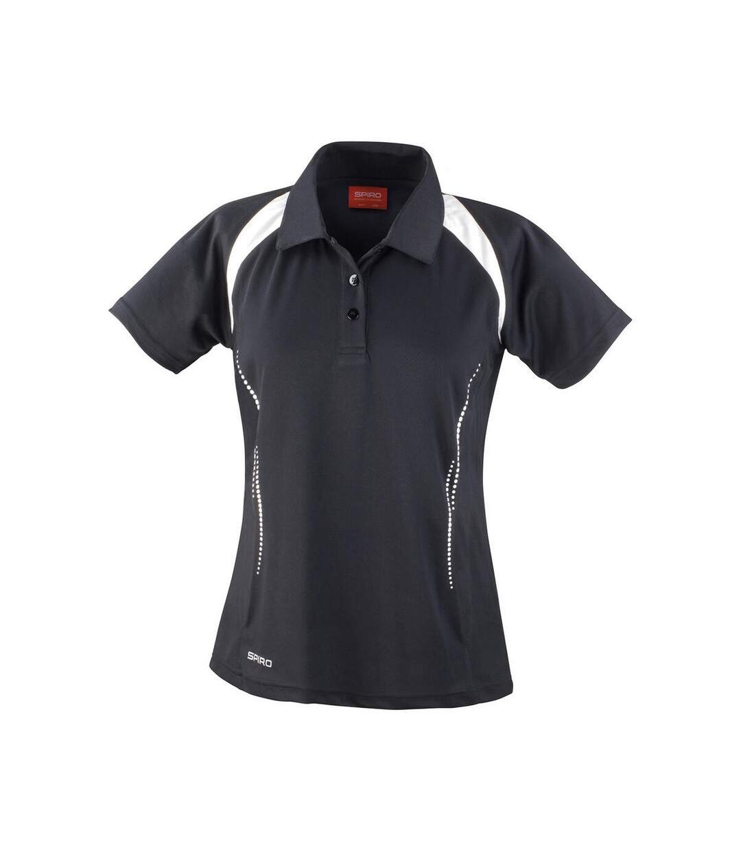 Polo Team Spirit Femme Noir Blanc Spiro-1
