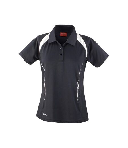 Polo Team Spirit Femme Noir Blanc Spiro