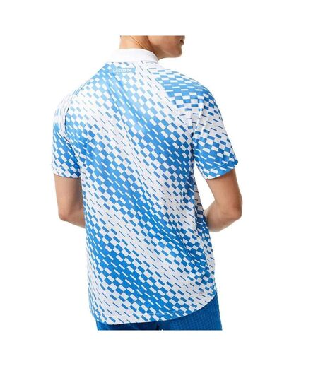 Polo de tennis bleu/blanc homme lacoste dh5174