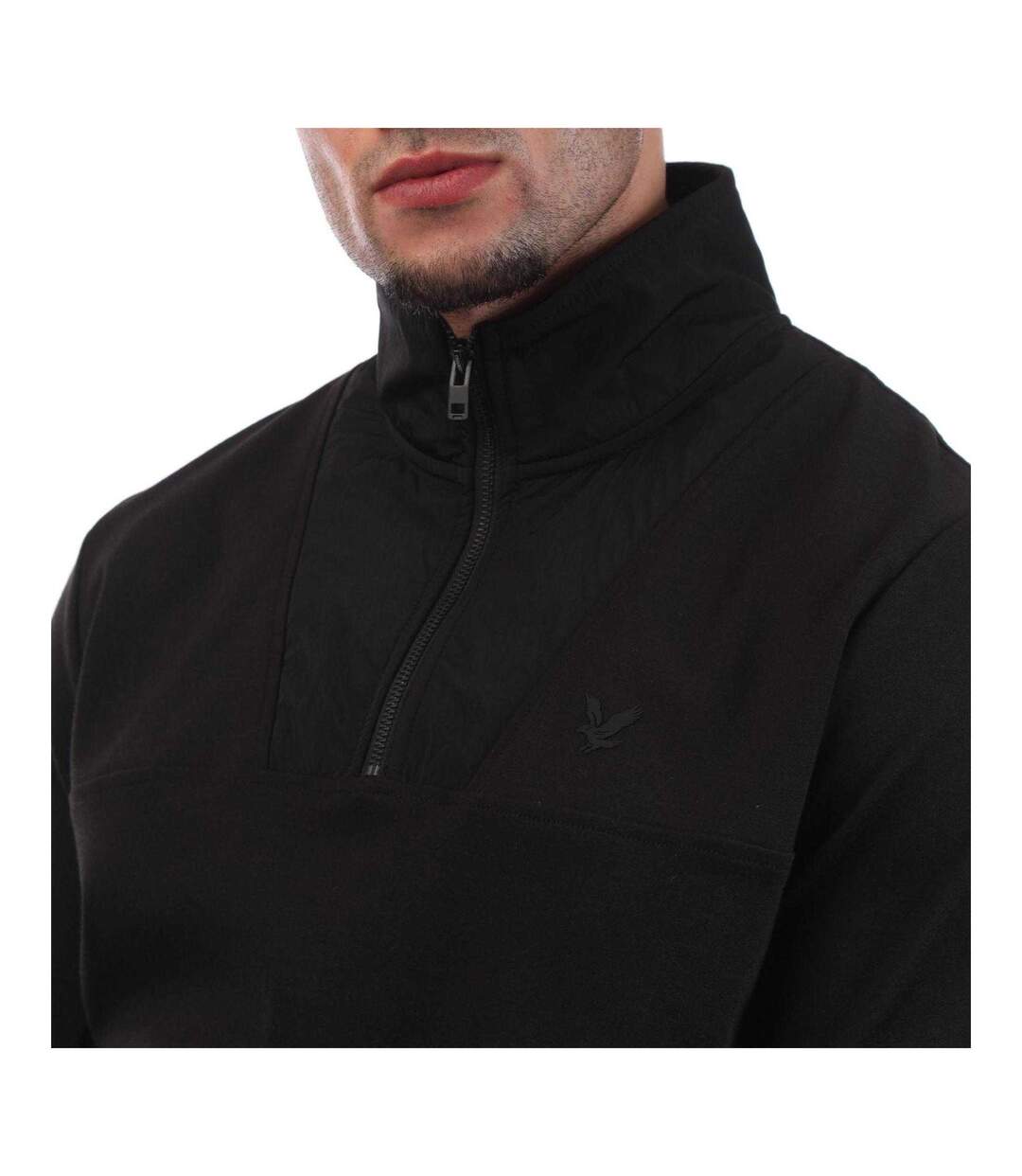 Mens Hybrid Sweatshirt Black Lyle & Scott-3