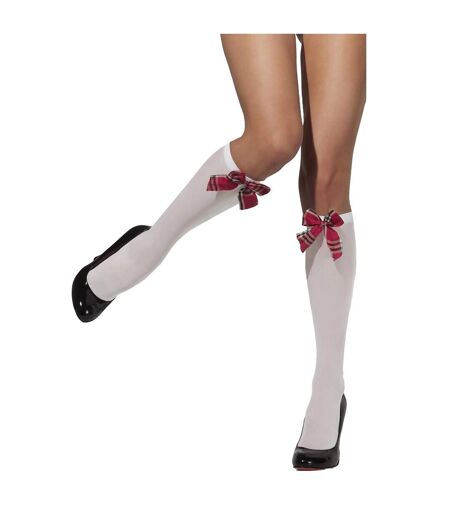 Chaussettes hauteur genoux femme blanc Smiffys