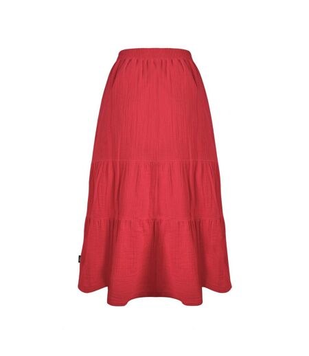 Jupe mi-longue lathika femme rouge Weird Fish