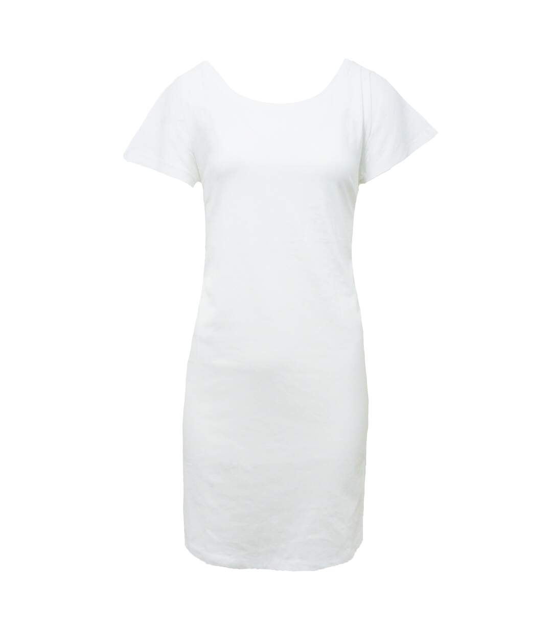 Robe t-shirt femme blanc Mantis-1