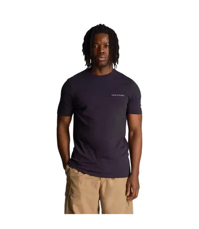 T-shirt Style Logo Brodé Homme Bleu Marine Lyle & Scott