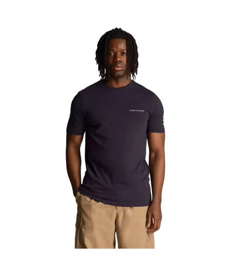 T-shirt Style Logo Brodé Homme Bleu Marine Lyle & Scott