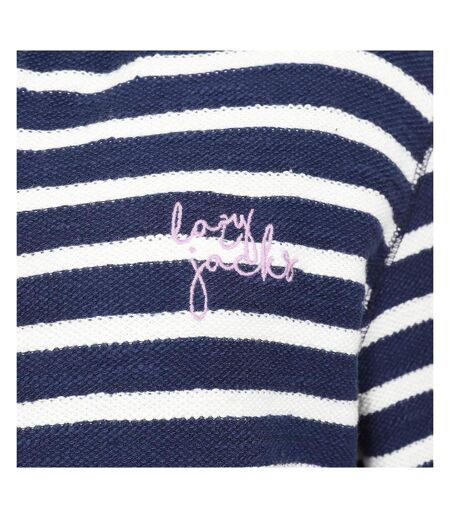Veste À Capuche Motif/style Rayé Femme Bleu Mer Lazy Jacks