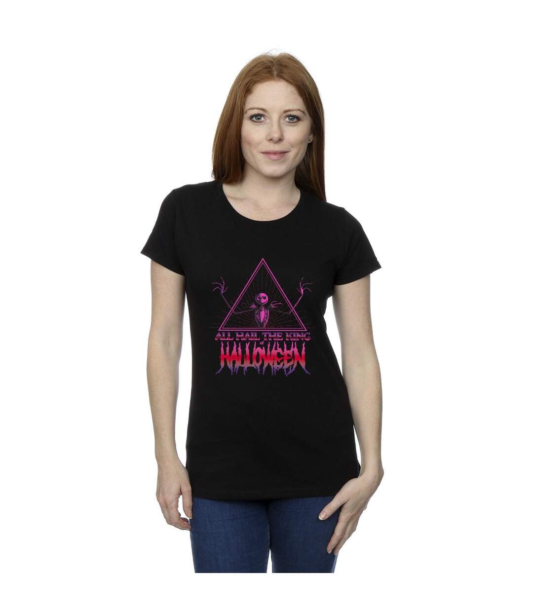 Disney Femme/Les femmes Le cauchemar avant Noël Halloween King T-Shirt en coton (Noir) - UTBI35733-2