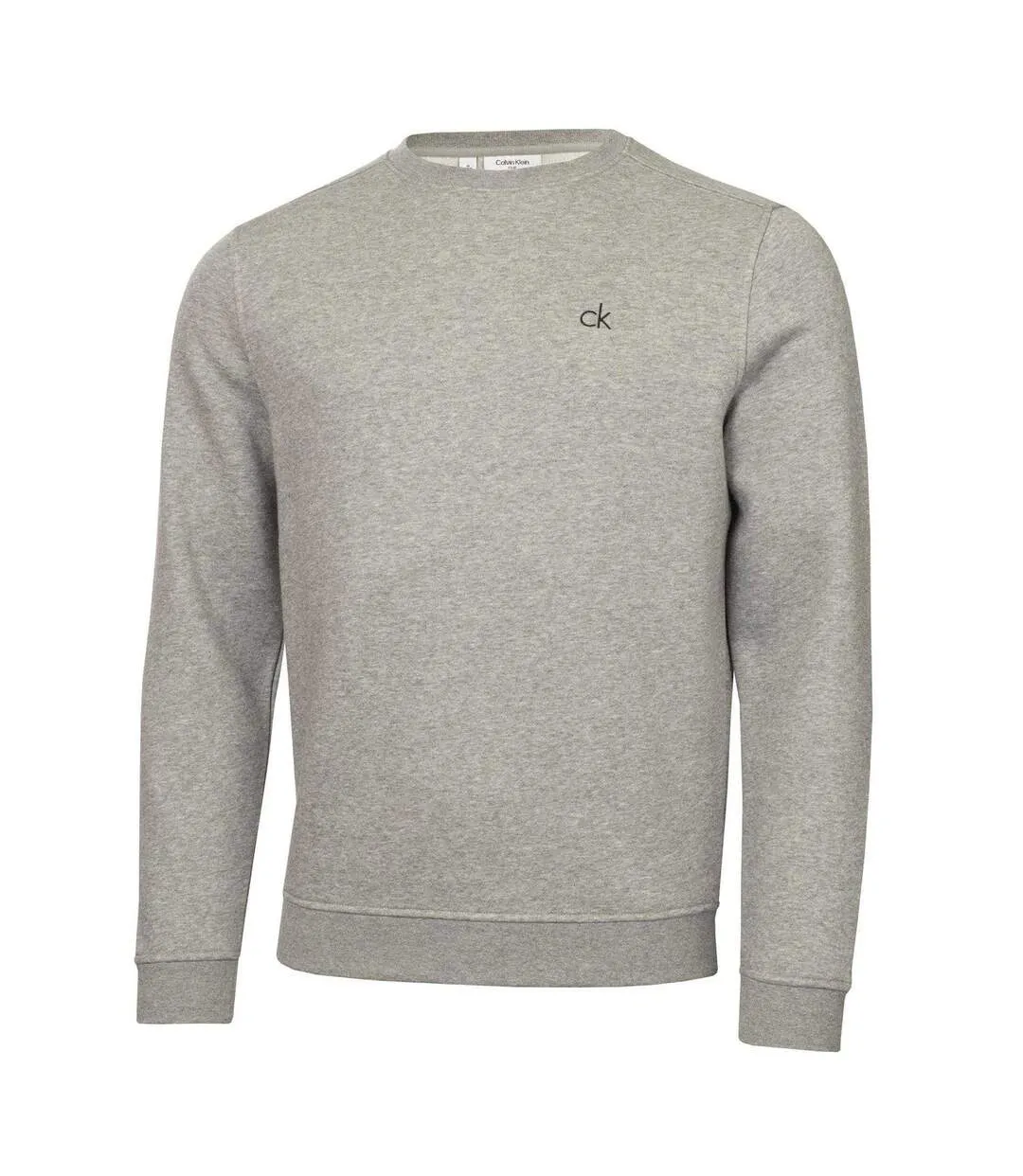 Pull Motif/style Logo Brodé Homme Gris Chiné Calvin Klein-1