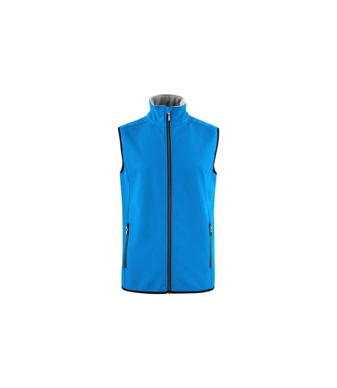 Mens Trial Softshell Body Warmer Blue Printer-1