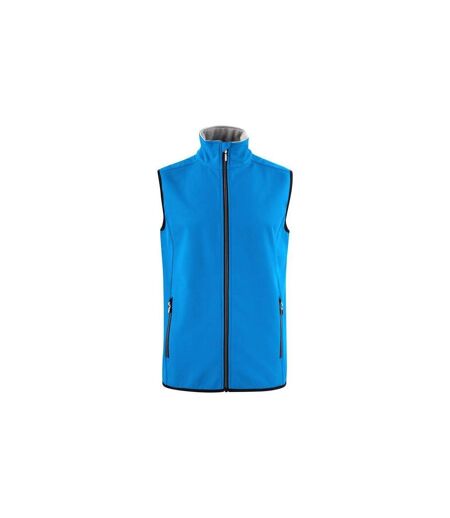 Mens Trial Softshell Body Warmer Blue Printer