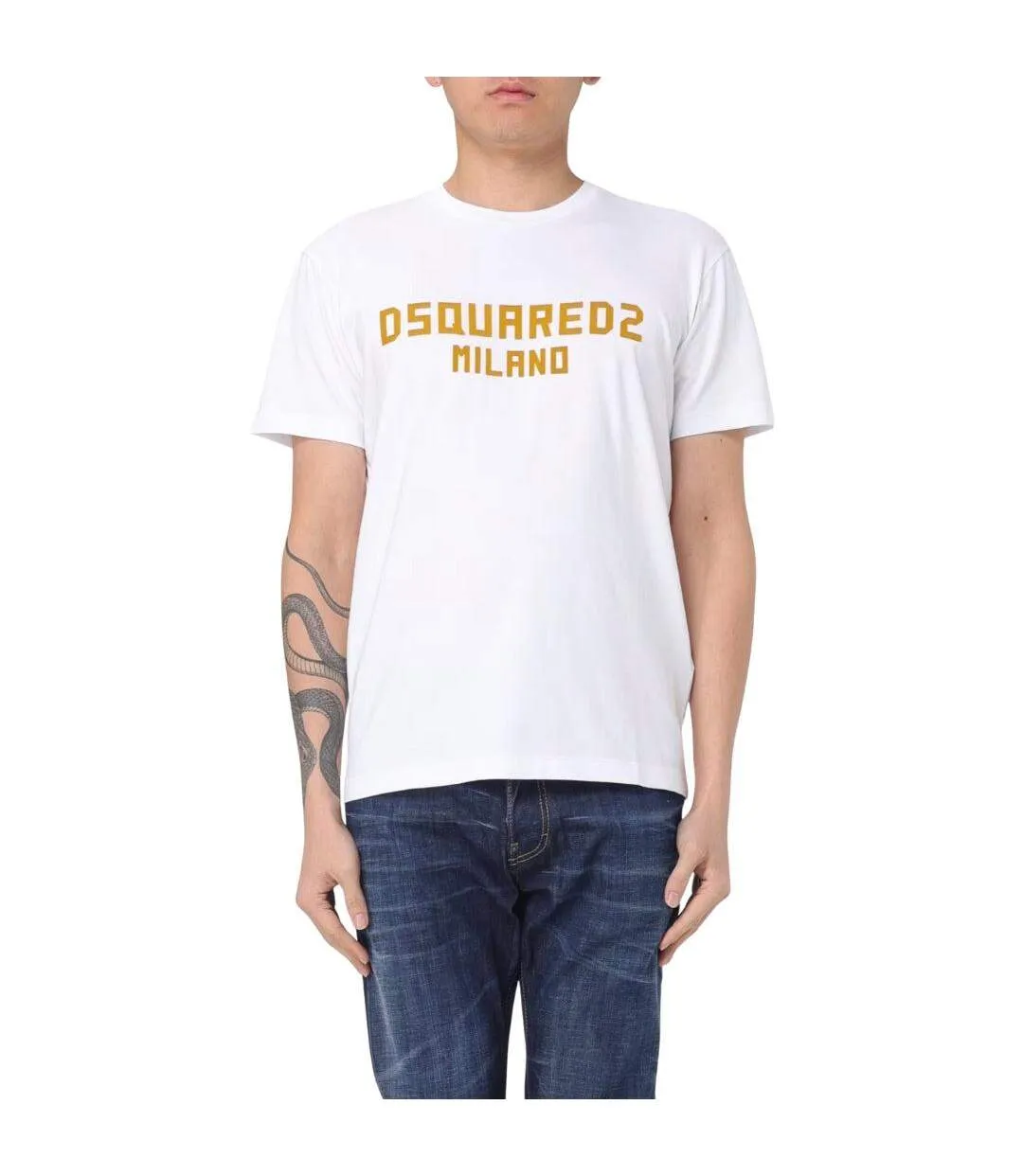 Mens Milano Cotton T-shirt White DSquared2-3