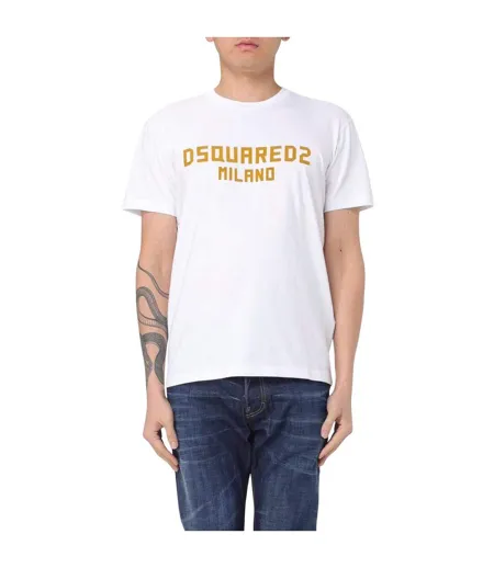 Mens Milano Cotton T-shirt White DSquared2