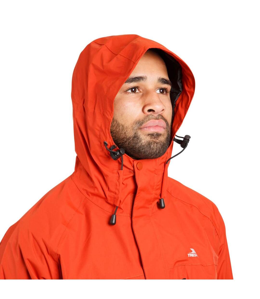 Trespass Mens Corvo Hooded Full Zip Waterproof Jacket/Coat (Burnt Orange) - UTTP296
