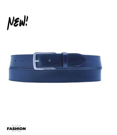 Ceinture en cuir homme en vachette de couleur noir - Sangle réglable