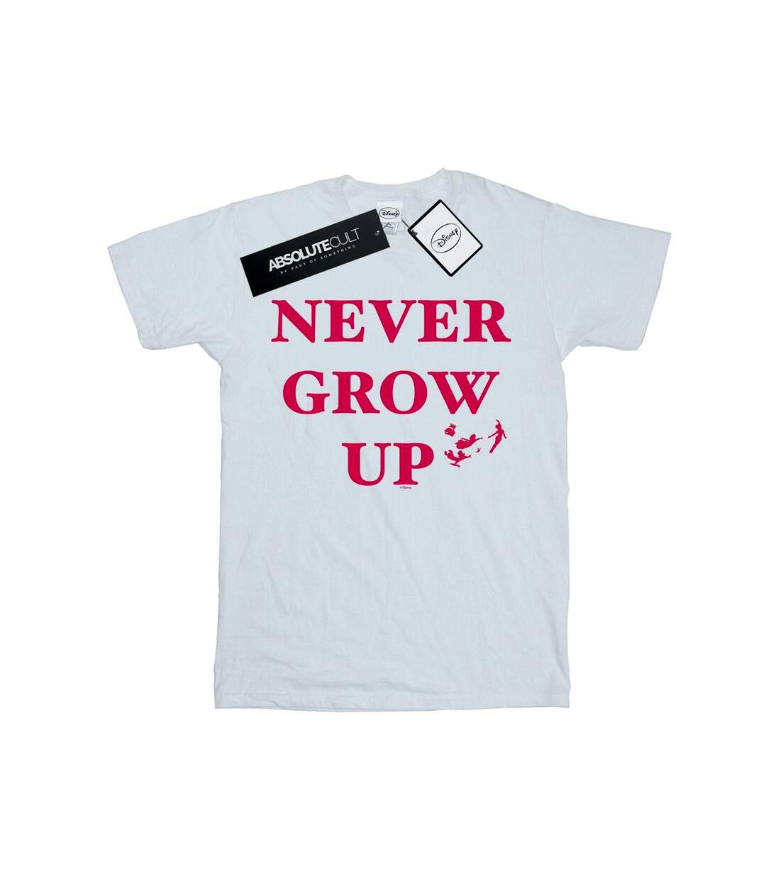 Disney Femme/Ladies Peter Pan Never Grow Up - T-shirt boyfriend en coton (Blanc) - UTBI42465-1