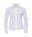Collection Chemisier À Manches Longues En Popeline Femme Blanc Russell-1